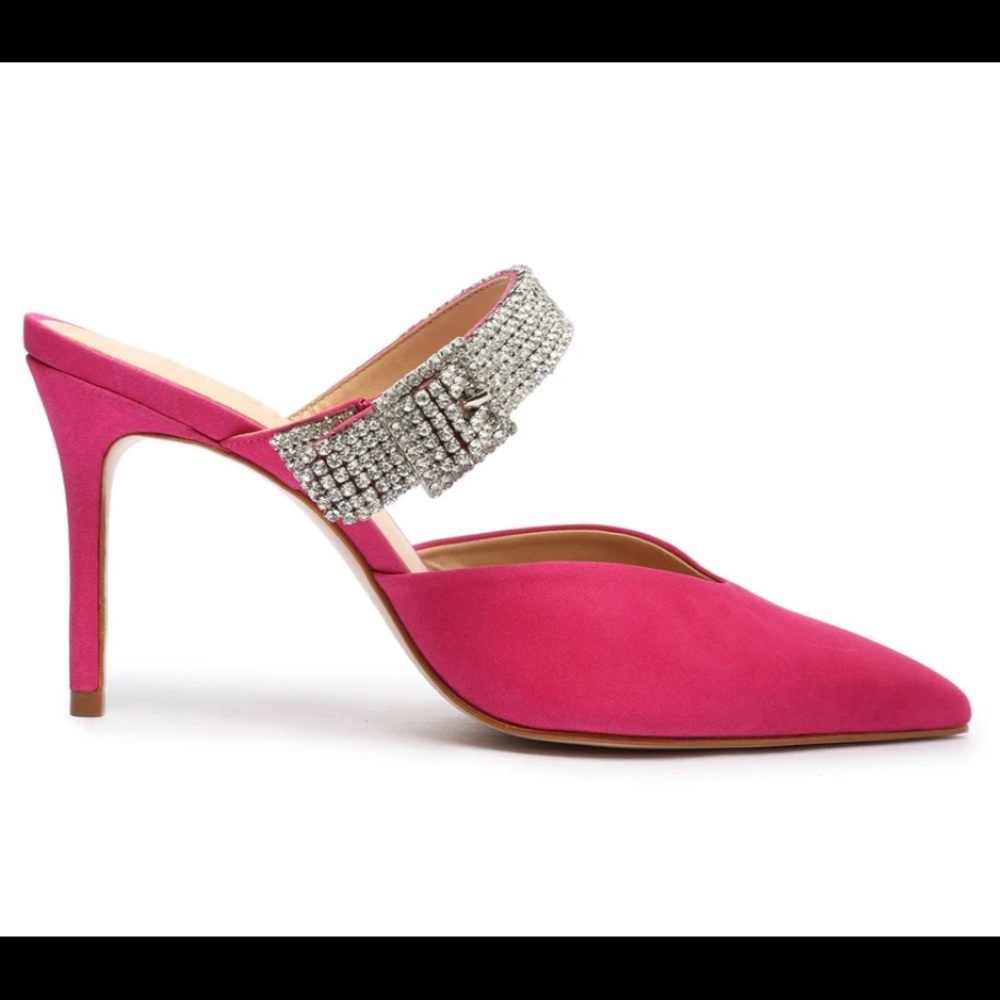 Perlah Mule in Hot Pink - Picture 2 of 3